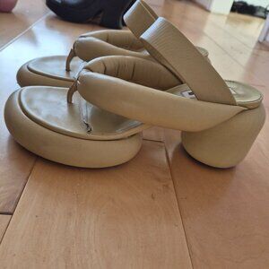 Jil Sander Puff/Bumper Thong Platform Sandals Sz 39.5